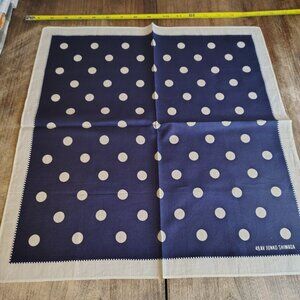 Vintage Junko Navy white scarf